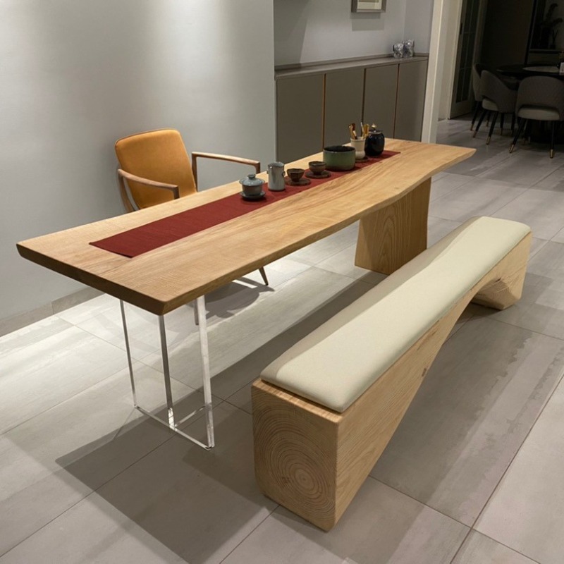 Bedroom Furniture - Nordic Solid Wood Acrylic Floating Table