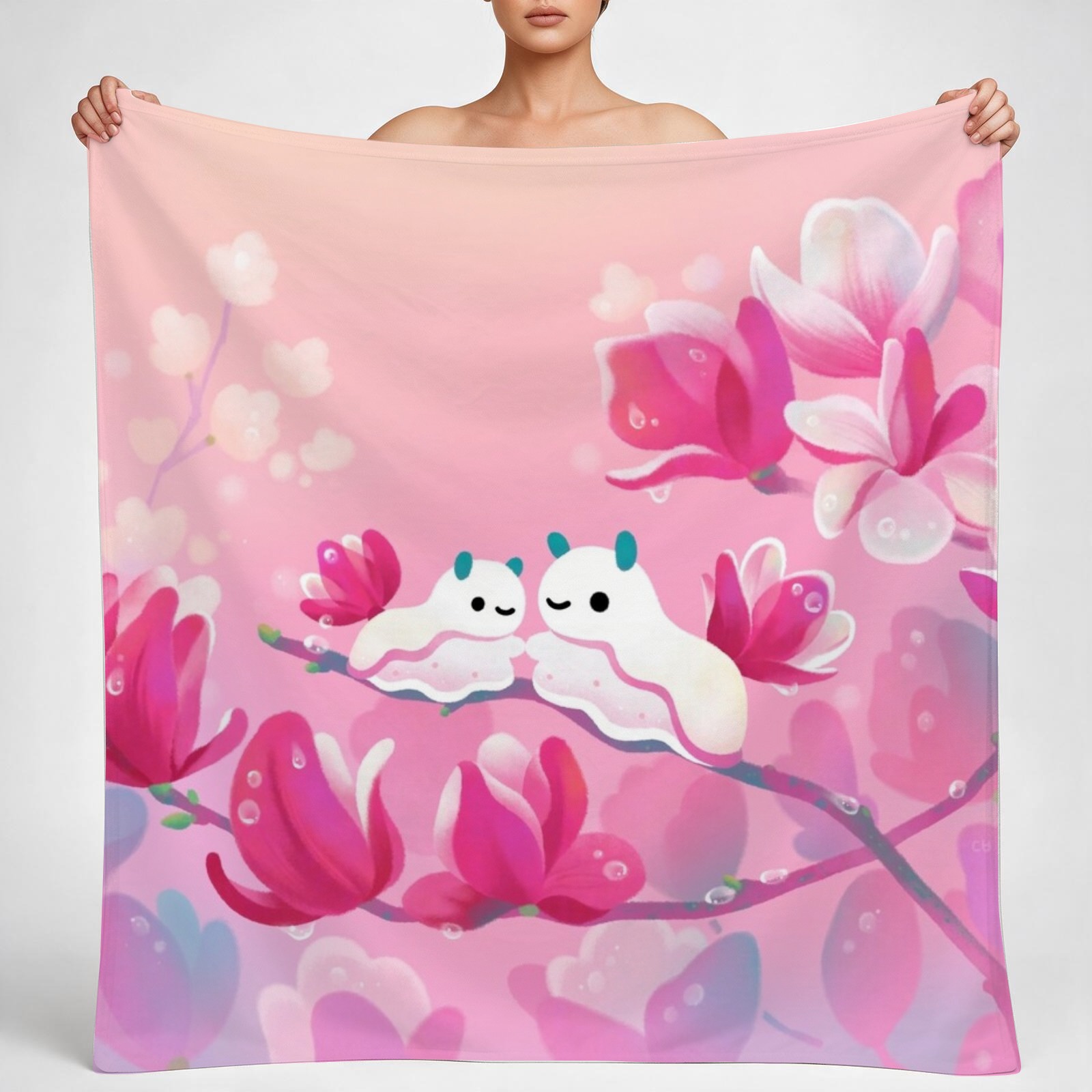 Sofas - Magnolia sea slug Throw Blanket couch