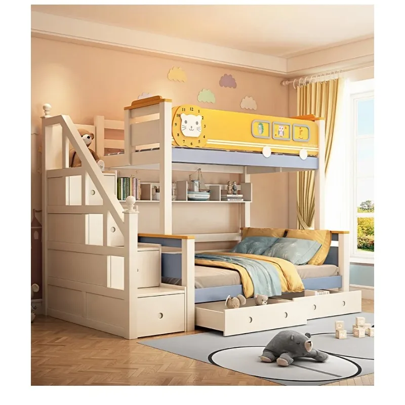 Furniture Wood Loft Kids room  - Bunk Bed With Stairs And Slide 评论和价格