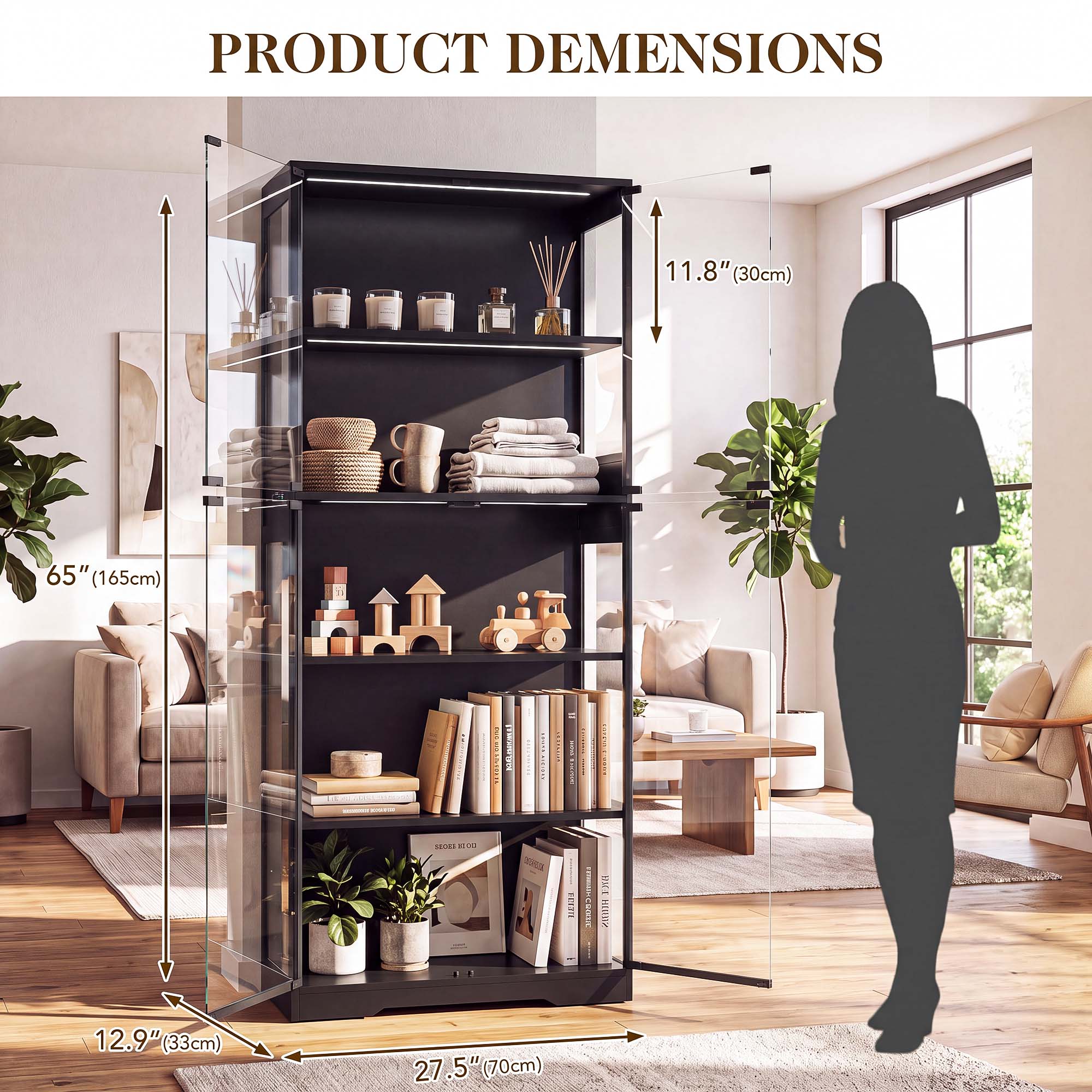 TCGBKAF 5‑Tier Display Cabinet - Bedroom Furniture 评论和价格