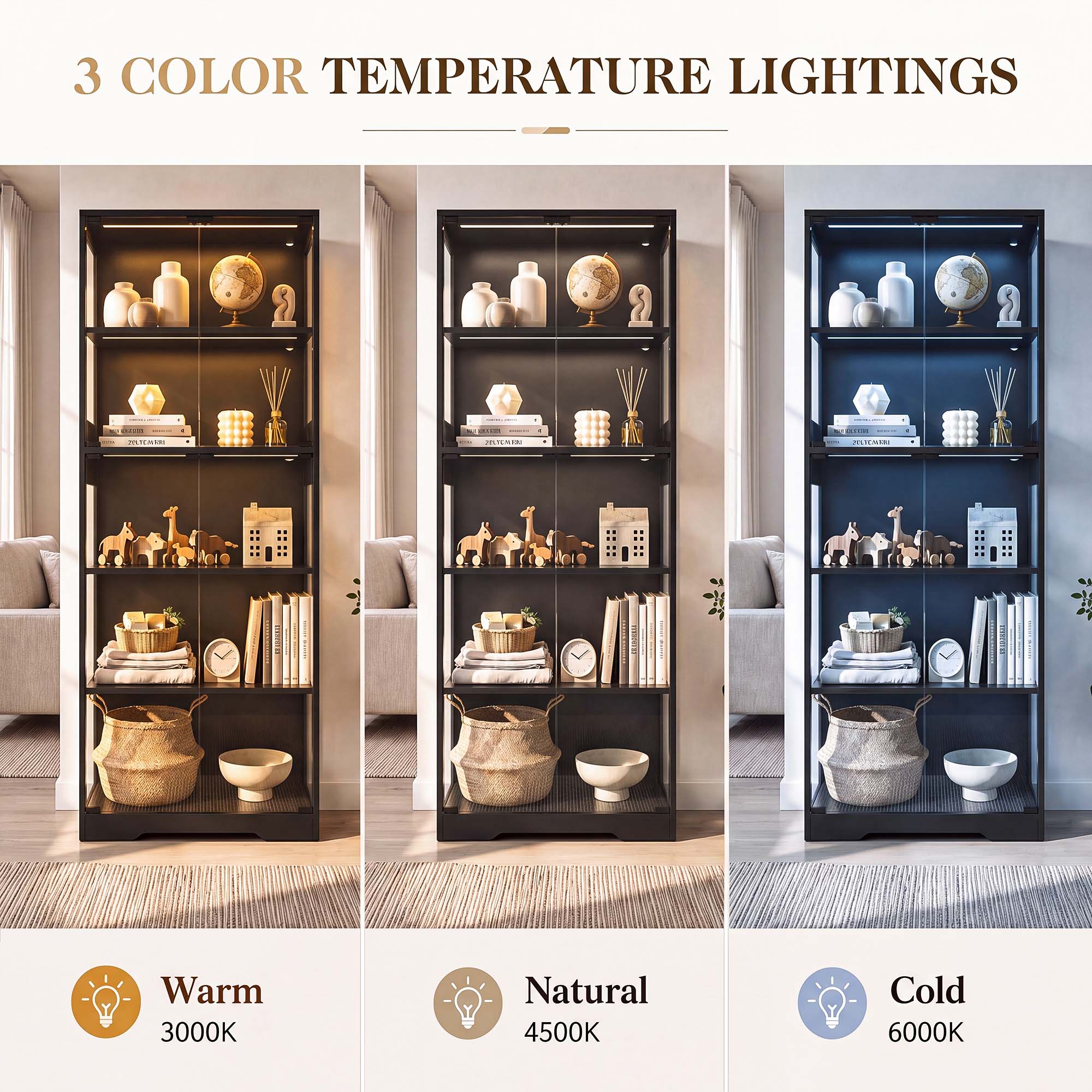 TCGBKAF 5‑Tier Display Cabinet - Bedroom Furniture 评论和价格