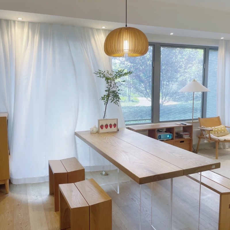 Nordic Solid Wood Acrylic Floa - Bedroom Furniture 评论和价格