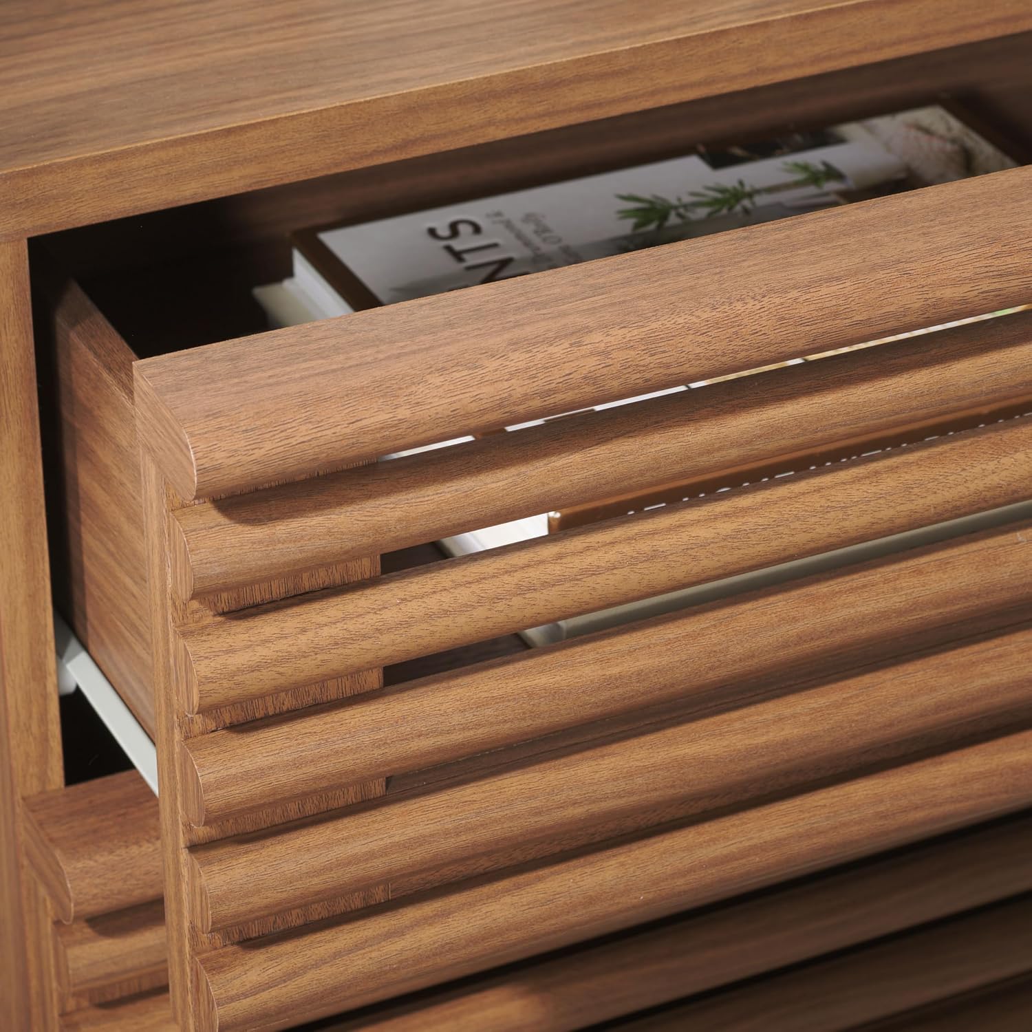 Averi Dark Walnut 2-Drawer Nig - Solid Wood Nightstand 2 Drawers 评论和价格