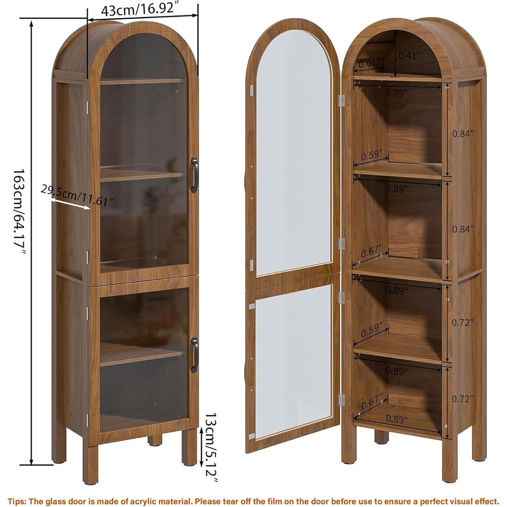 64.17 in Tall Arched Display C - Storage 评论和价格