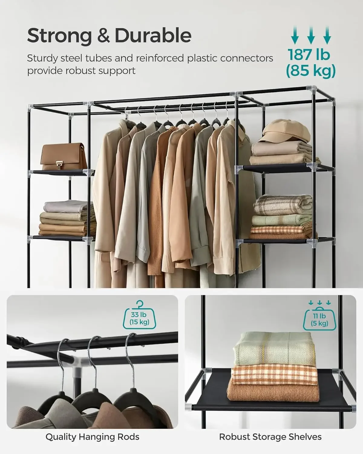 Cheng-Closet Wardrobe, Portabl - Wardrobe Closet Portable Fabric Cover 评论和价格