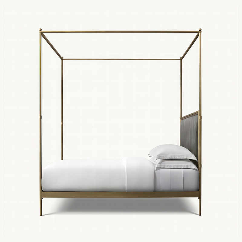 xx-French Style Modern Queen S - Canopy Bed Frame Metal Queen 评论和价格