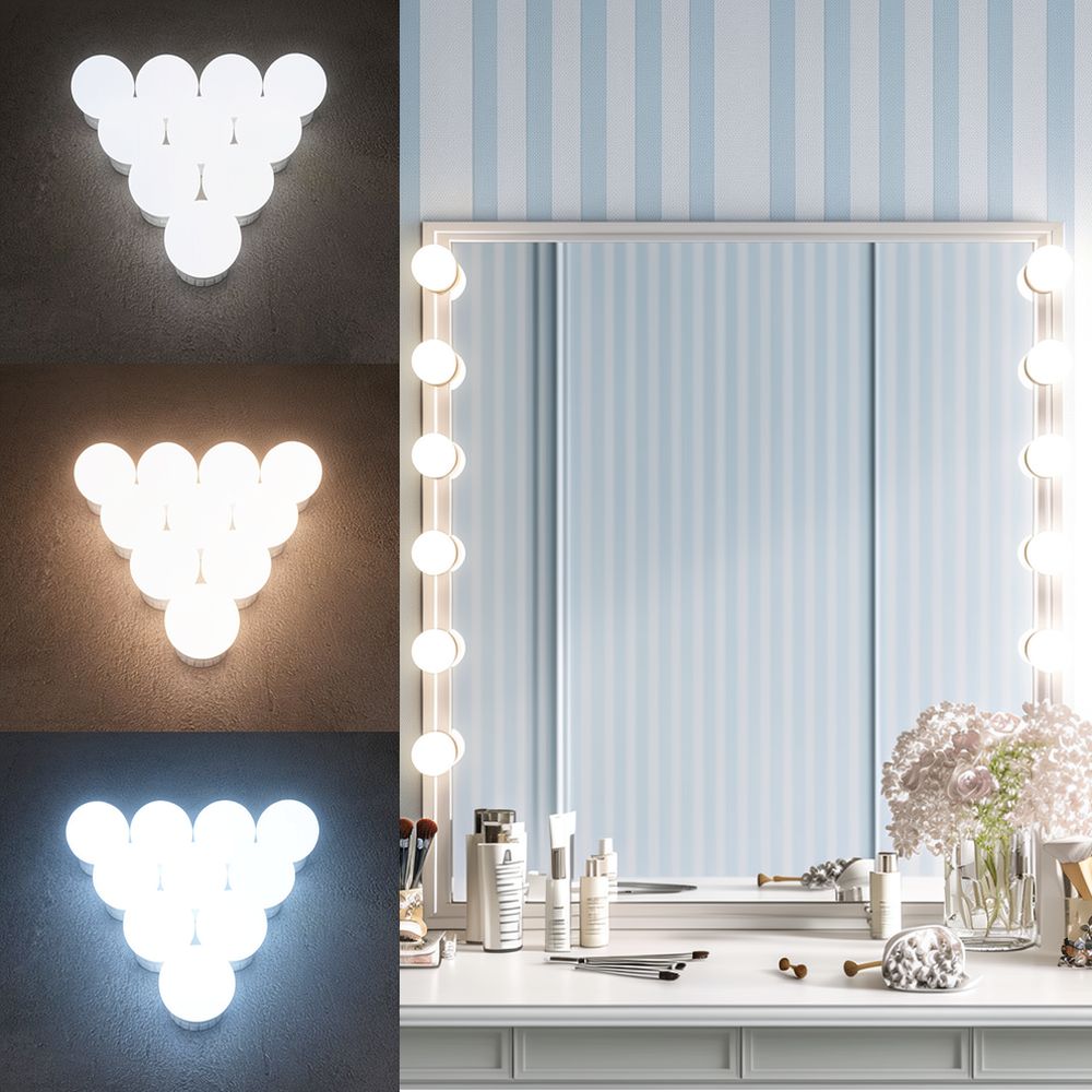 Dimmable LED Hollywood Vanity  - Dressing Table Vanity With Lighted Mirror 评论和价格
