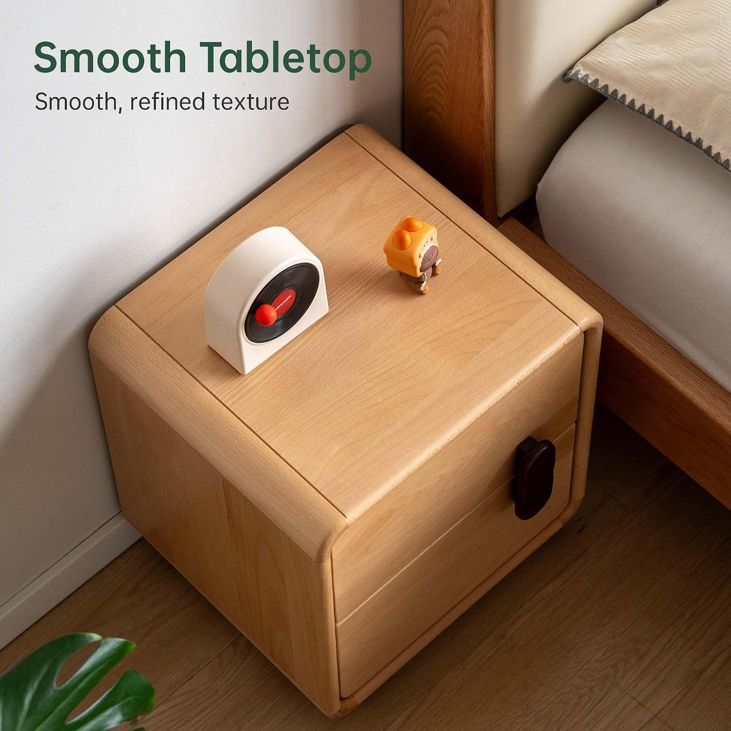 Solid Wood 2-Drawer Nightstand - Solid Wood Nightstand 2 Drawers 评论和价格