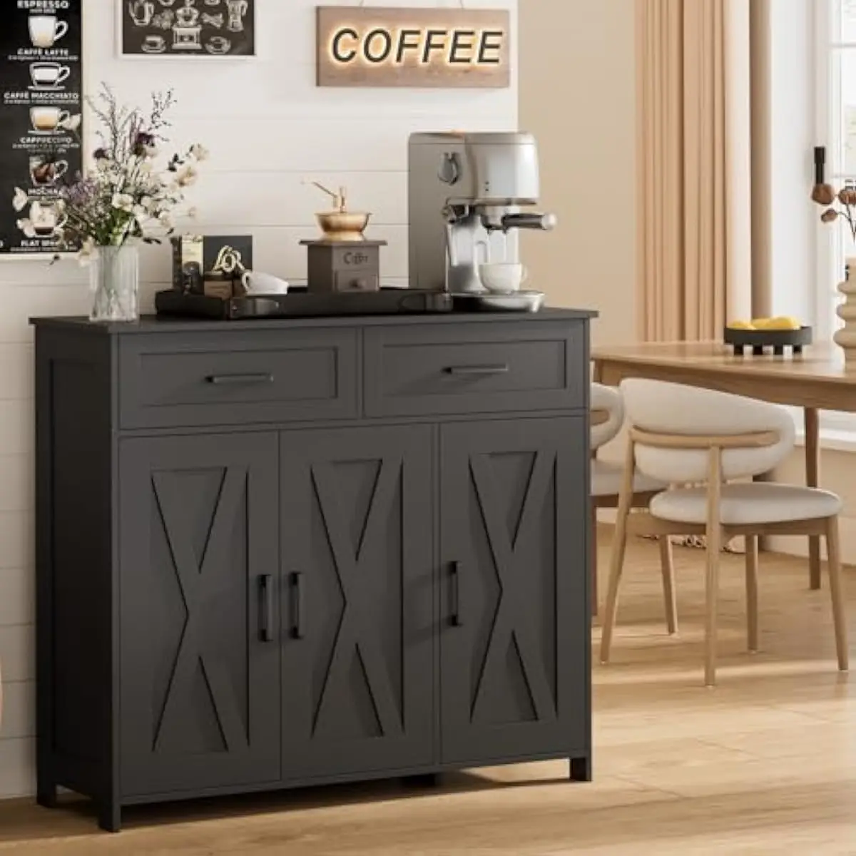 Coffee Bar Storage Cabinet wit - Storage 评论和价格