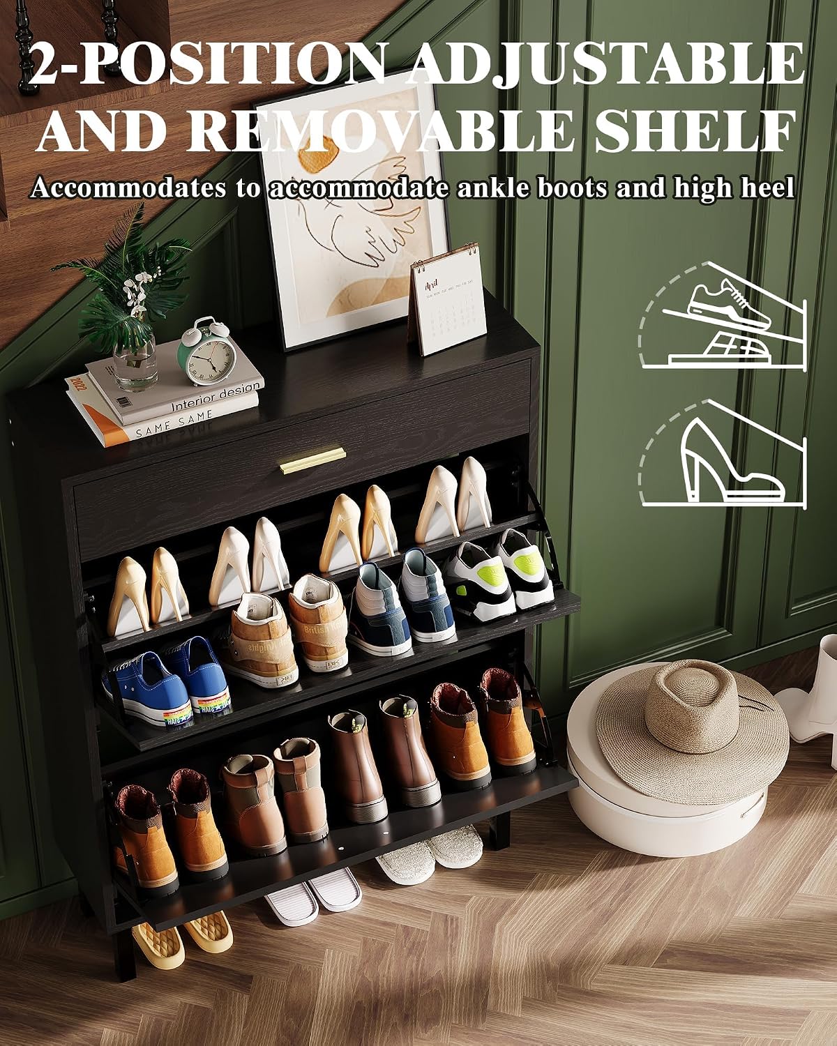 Narrow Shoe Cabinet Storage fo - Shoe Rack Cabinet Narrow Entryway 评论和价格