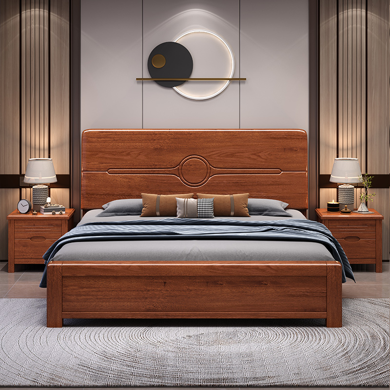 @￥Walnut Solid Wood Bed Simple - Gas Lift Storage Bed Hydraulic 评论和价格