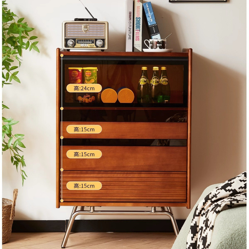 Solid wood chest Nordic, retro - Storage 评论和价格