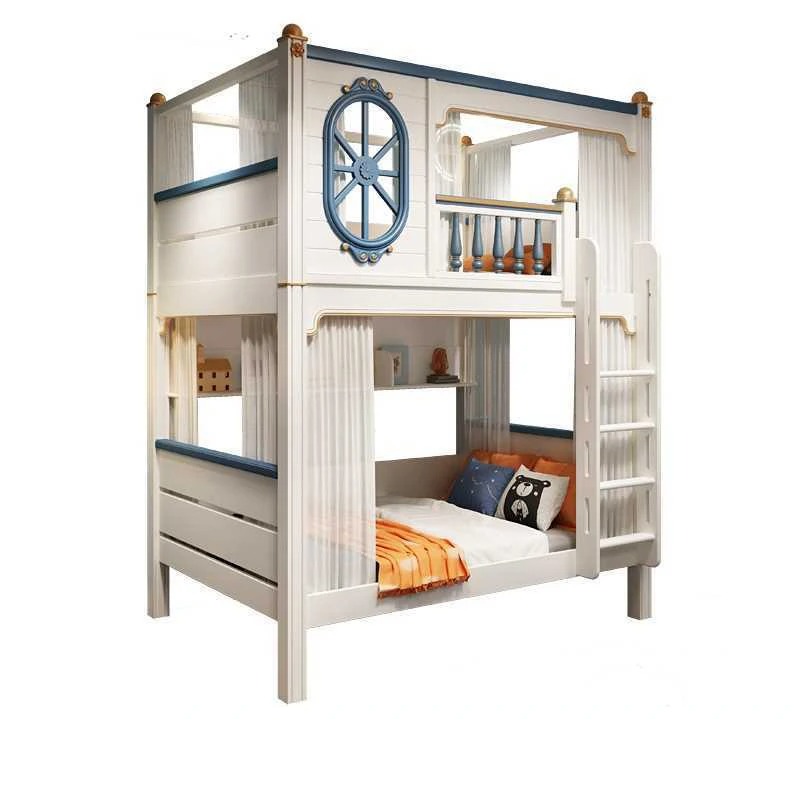 -For Luxury Kids Bedroom Furni - Bunk Bed With Stairs And Slide 评论和价格
