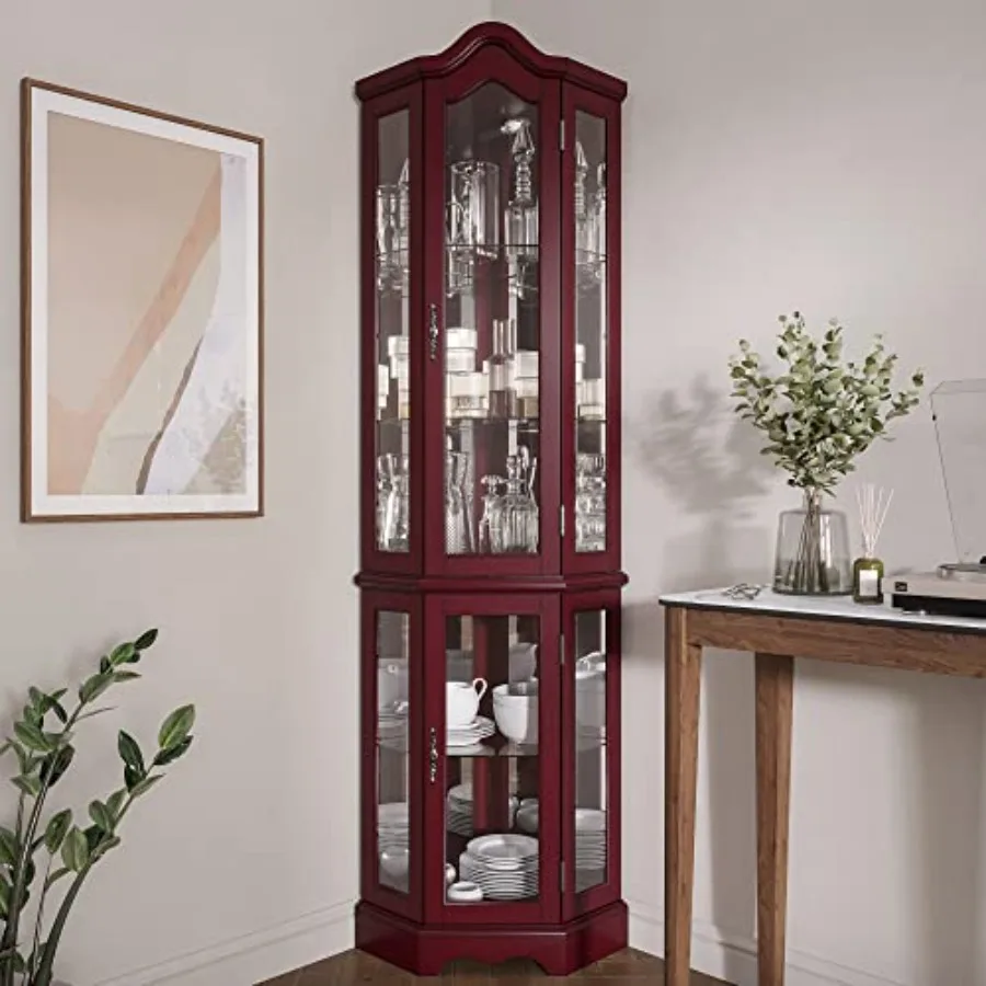 Lighted Corner Display Curved  - Storage 评论和价格