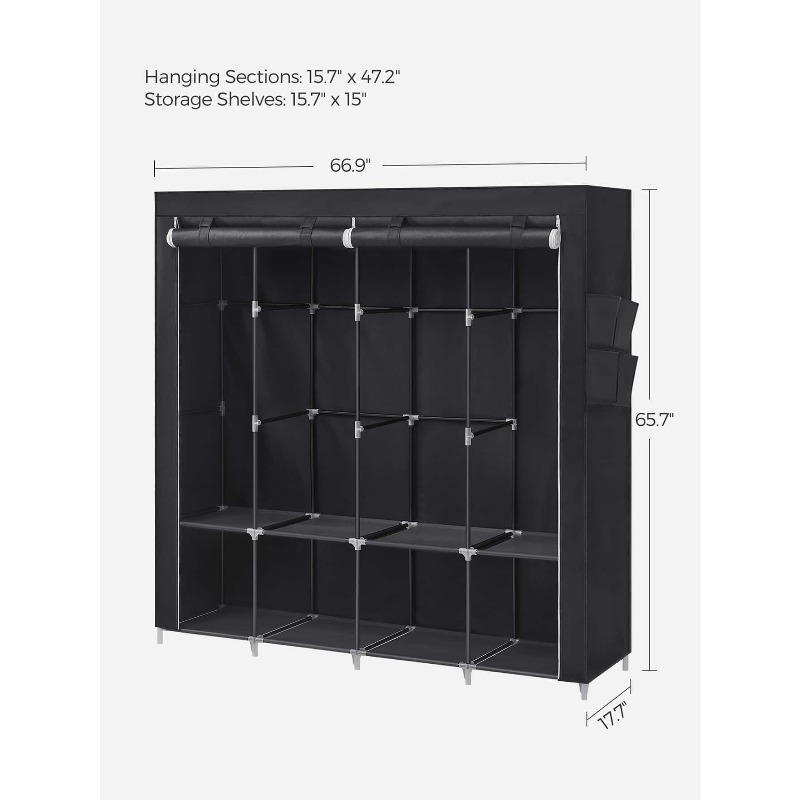 Portable Closet, Wardrobe Clos - Wardrobe Closet Portable Fabric Cover 评论和价格