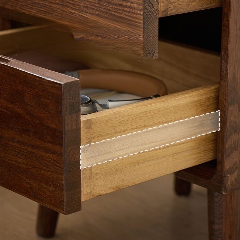 Wooden Bedside Tables Vintage  - Solid Wood Nightstand 2 Drawers 评论和价格