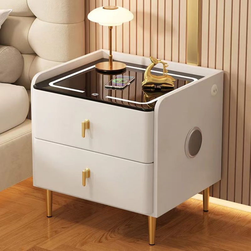 Nordic Style Wooden Bedside Ta - Solid Wood Nightstand 2 Drawers 评论和价格