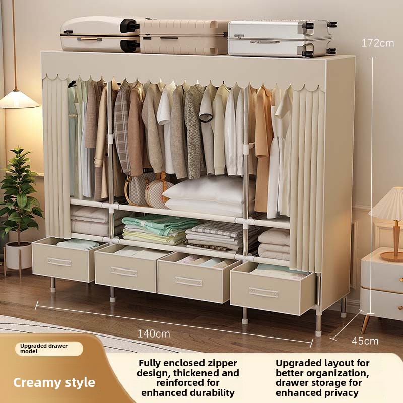 Portable Closet with Cover Fol - Wardrobe Closet Portable Fabric Cover 评论和价格