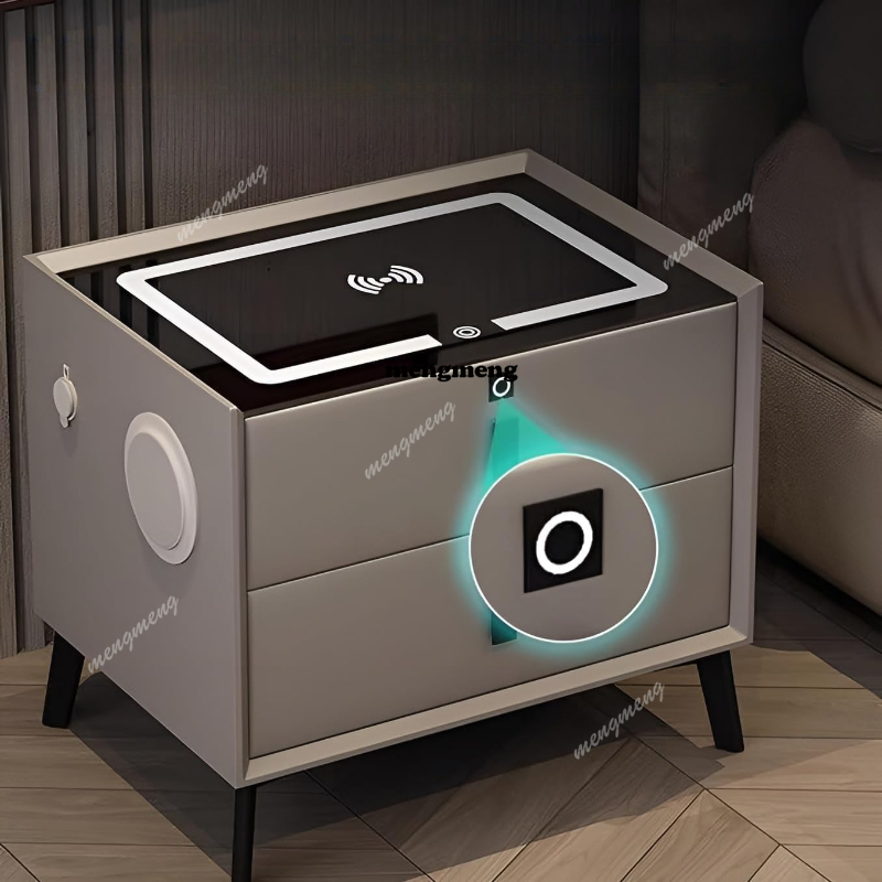 Solid Wood Smart Nightstand Wi - Solid Wood Nightstand 2 Drawers 评论和价格