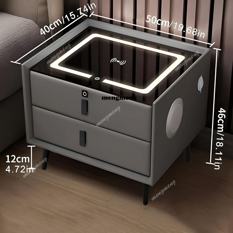 Solid Wood Smart Nightstand Wi - Solid Wood Nightstand 2 Drawers 评论和价格