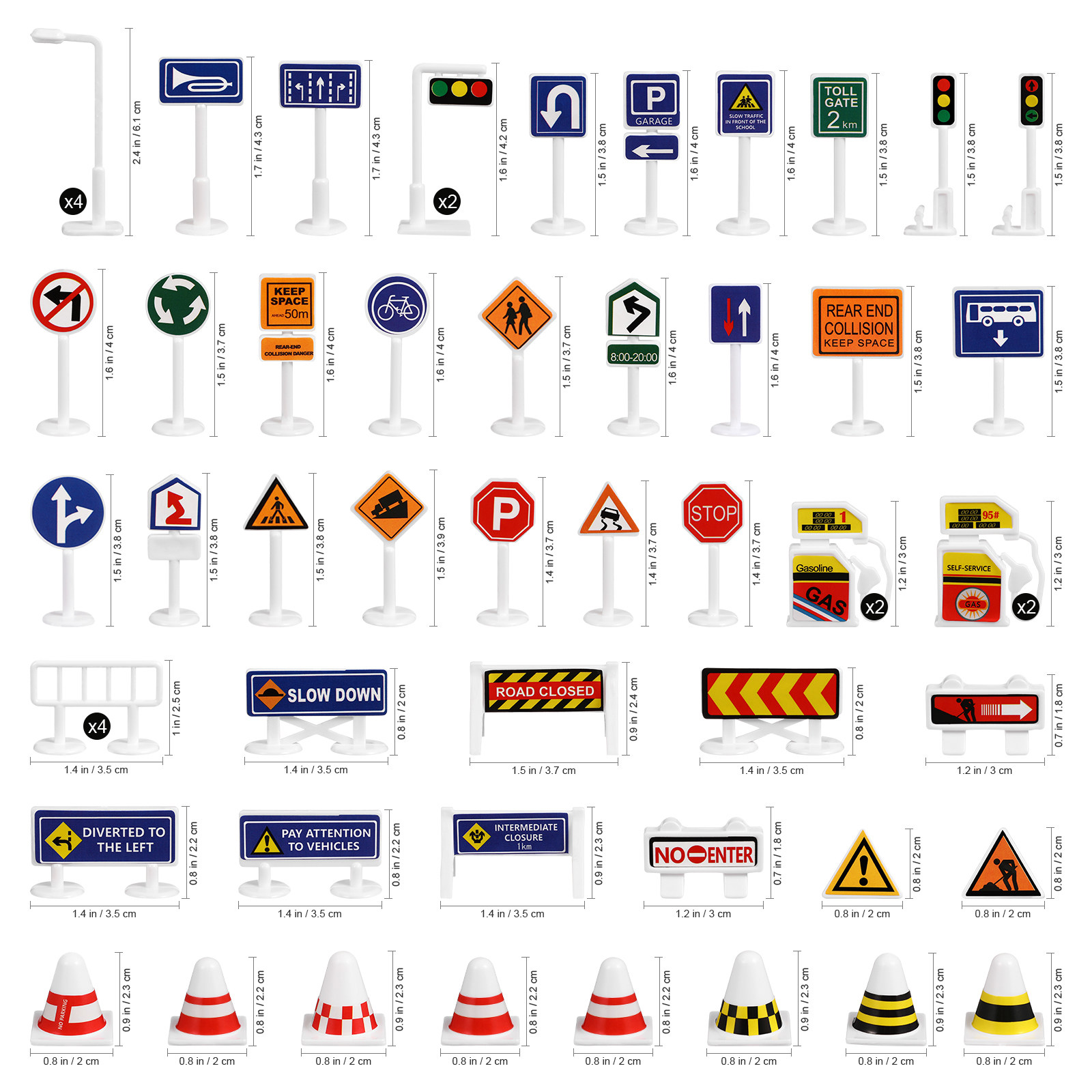 56Pcs DIY Traffic Signs Playse - Tables 评论和价格