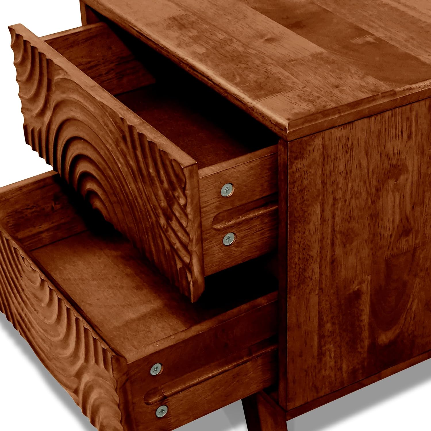 Acacia Solid Wood Nightstand w - Solid Wood Nightstand 2 Drawers 评论和价格