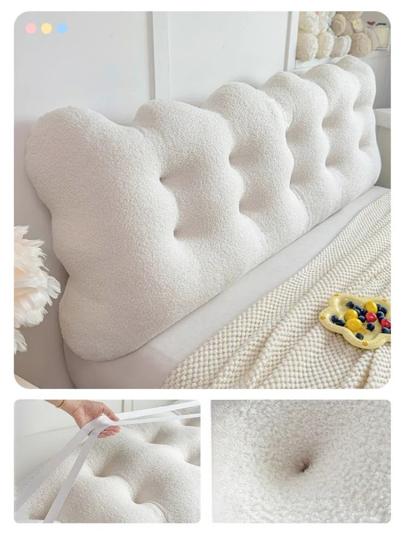90x50x15cm Teddy Fleece Headbo - Headboard Cushion Backrest Tatami 评论和价格