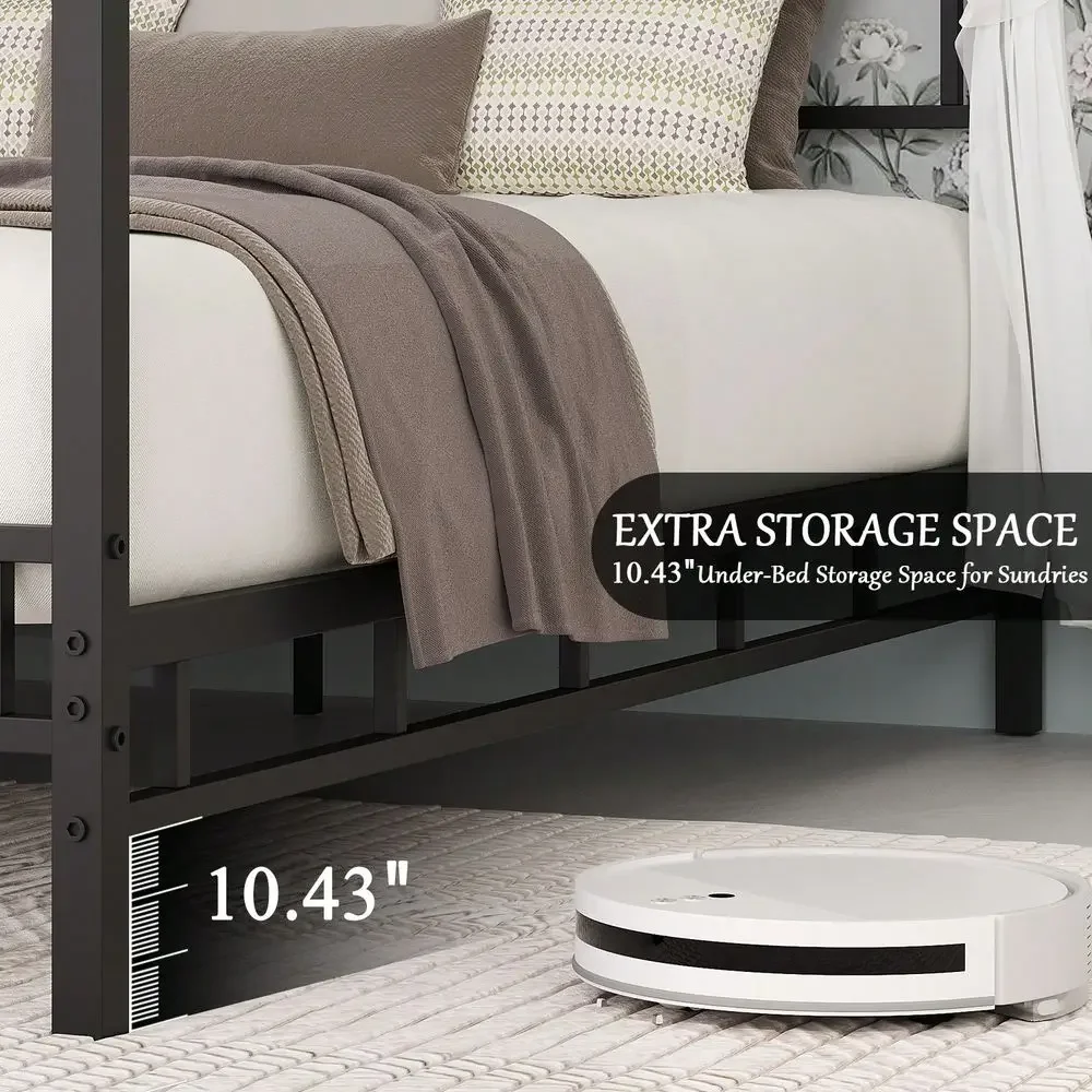 Metal Canopy Bed Frame, Queen  - Canopy Bed Frame Metal Queen 评论和价格