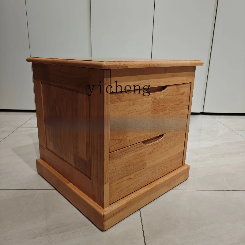 Nordic Modern Night Table Stor - Solid Wood Nightstand 2 Drawers 评论和价格