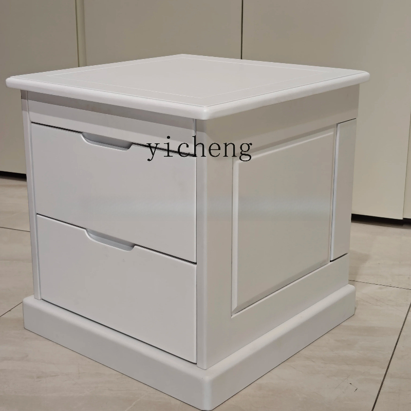 Nordic Modern Night Table Stor - Solid Wood Nightstand 2 Drawers 评论和价格