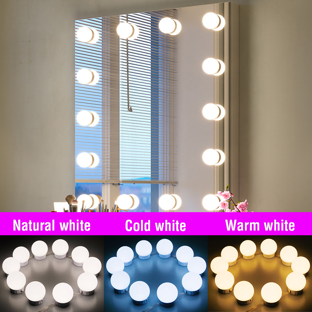 USB LED Vanity Mirror Lights D - Dressing Table Vanity With Lighted Mirror 评论和价格