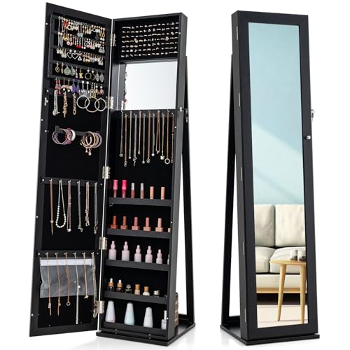 Jewelry Armoire Cabinet with 6 - Full Length Mirror Jewelry Armoire 评论和价格