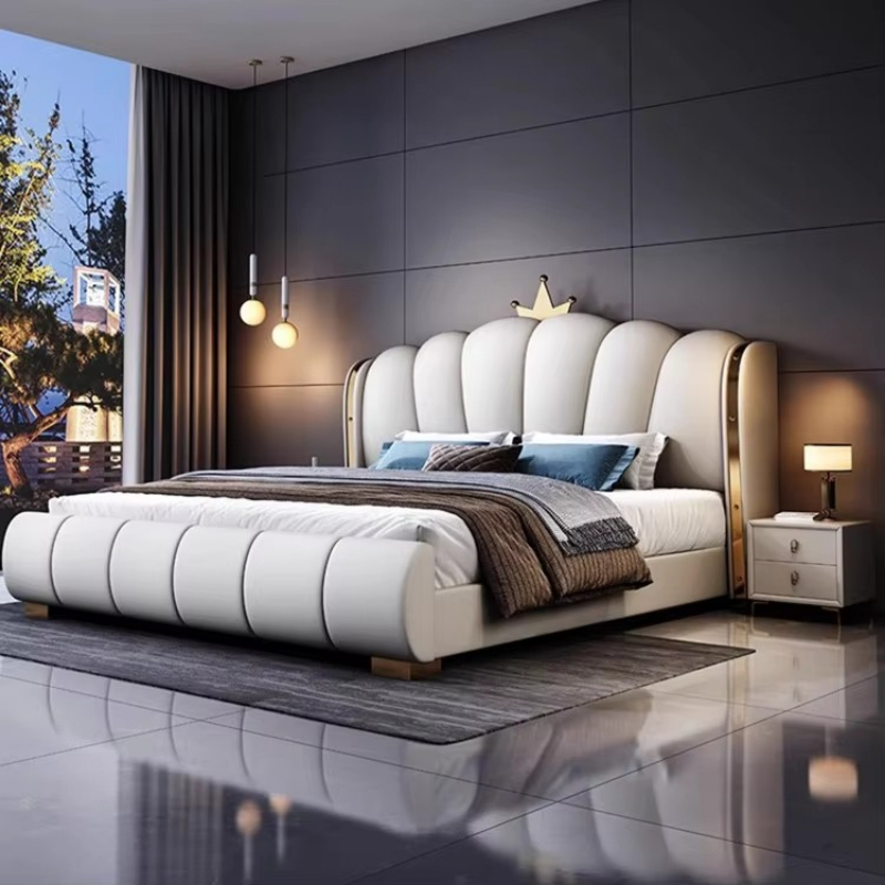 Modern Deluxe Wood Bedroom Fur - King Size Bed Frame With Storage Drawers 评论和价格