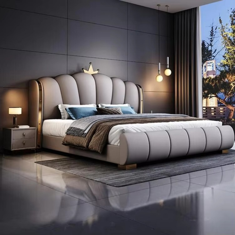 Modern Deluxe Wood Bedroom Fur - King Size Bed Frame With Storage Drawers 评论和价格