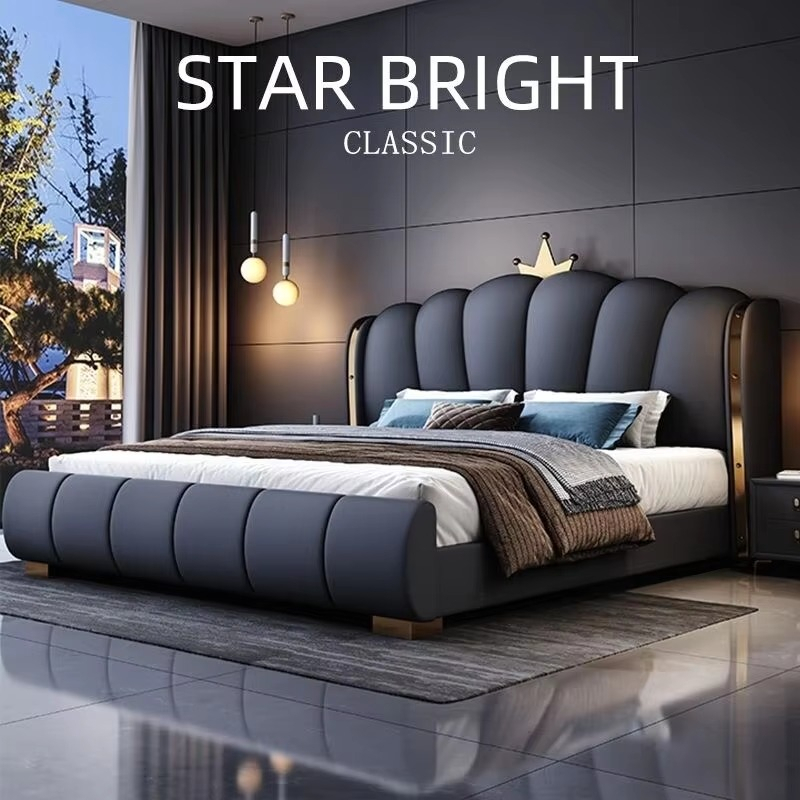 Modern Deluxe Wood Bedroom Fur - King Size Bed Frame With Storage Drawers 评论和价格