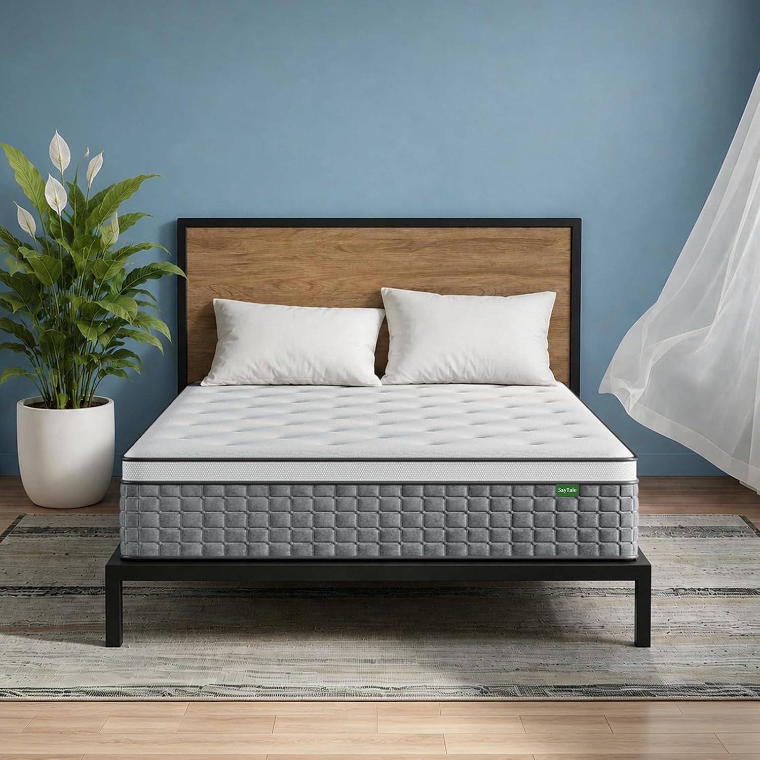 Queen Mattress,12 Inch Hybrid  - Memory Foam Mattress In A Box Queen 评论和价格