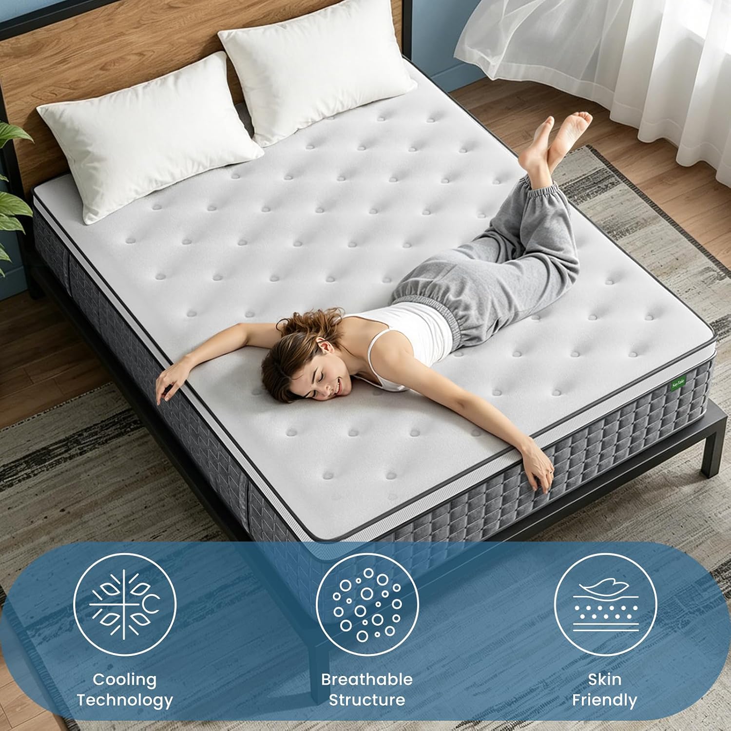 Queen Mattress,12 Inch Hybrid  - Memory Foam Mattress In A Box Queen 评论和价格