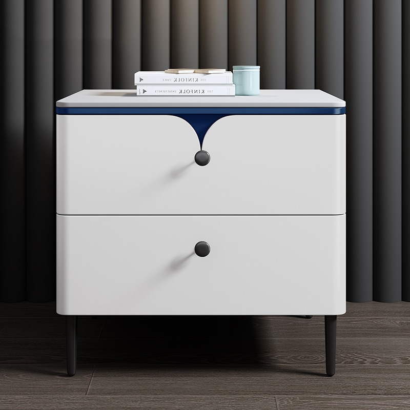Modern Solid Wood Bedside Tabl - Solid Wood Nightstand 2 Drawers 评论和价格