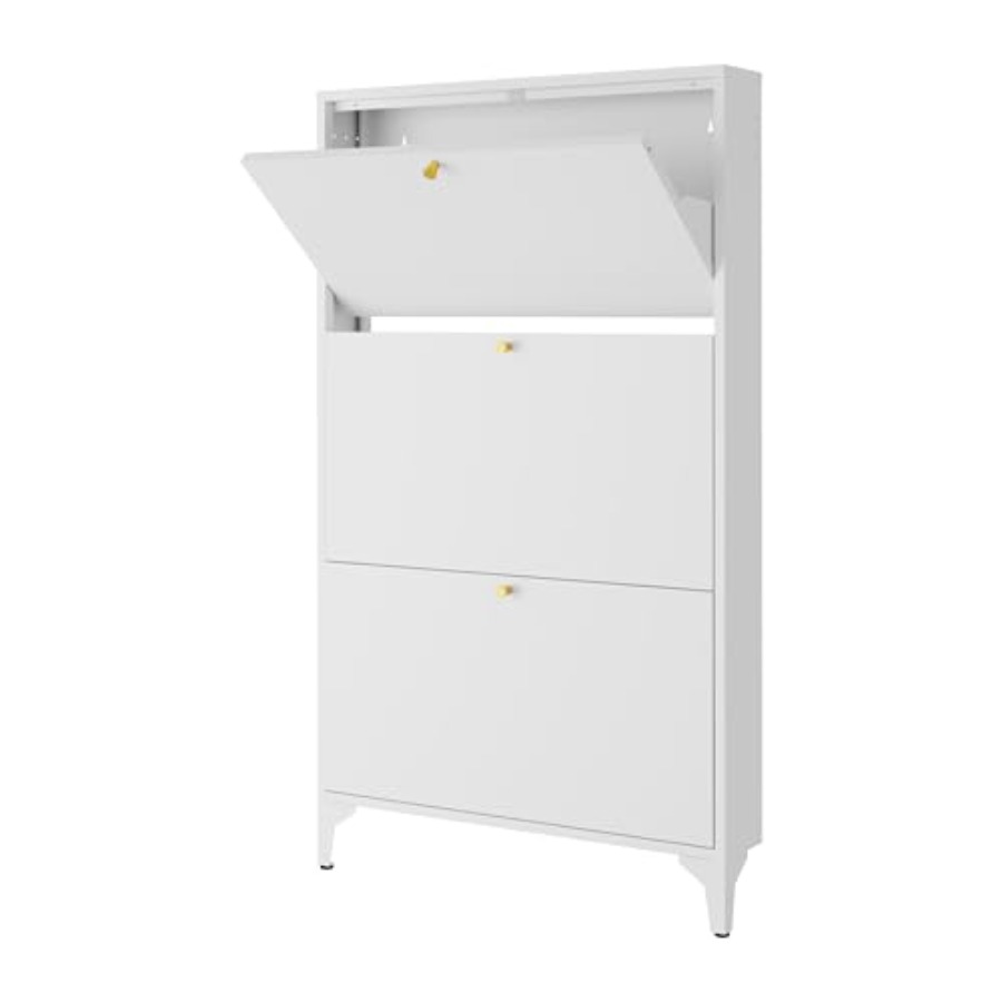 Freestanding Shoe Cabinet with - Shoe Rack Cabinet Narrow Entryway 评论和价格